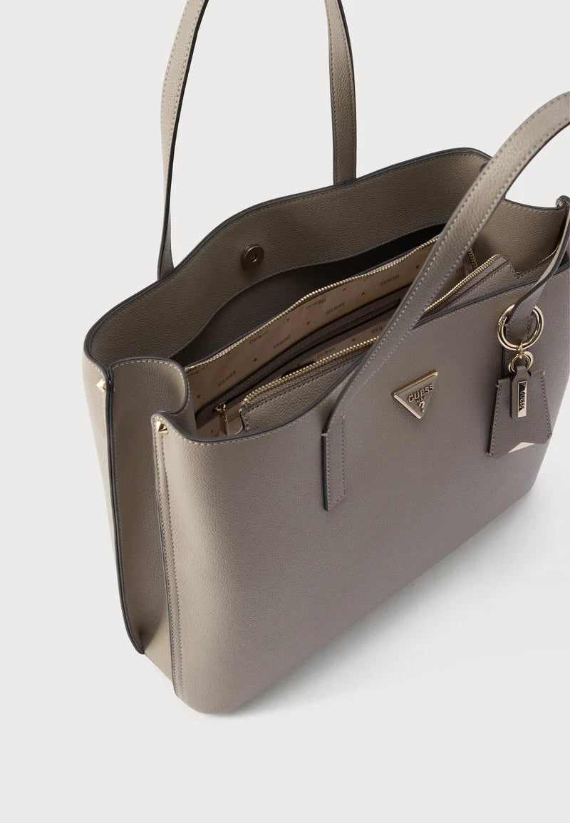 Guess Meridian Shopper Schultertasche Taupe
