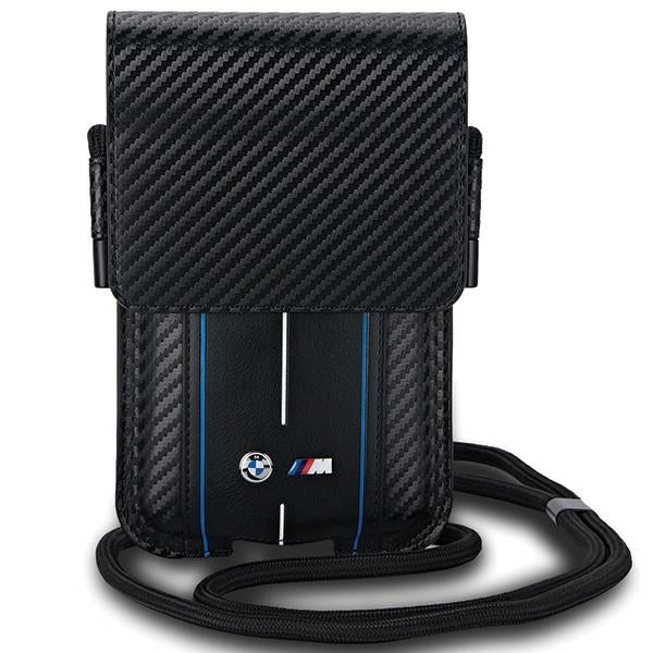 BMW Carbon Blue Stripes Handytasche