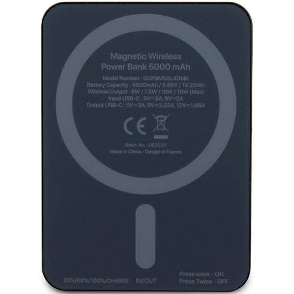 Guess MagSafe Powerbank 5000mAh 15W - Metal Script Logo