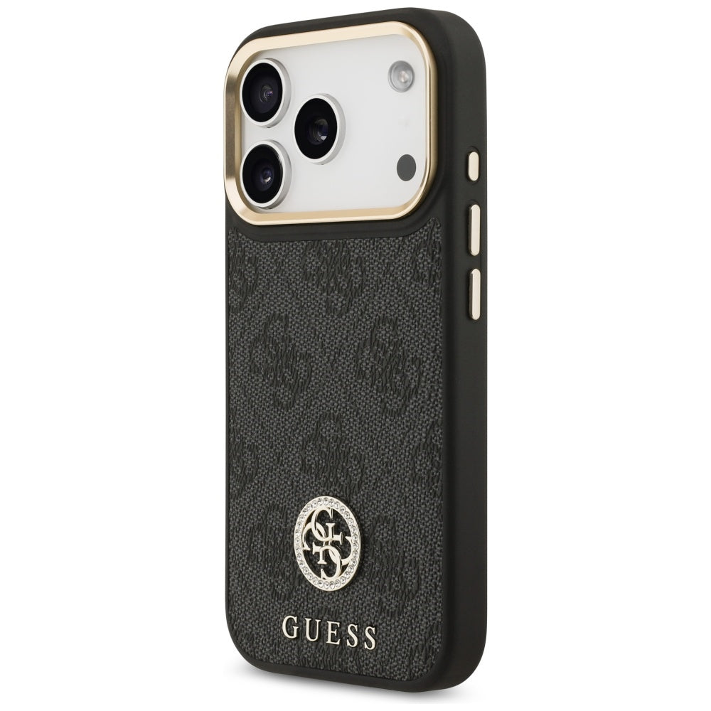 Guess 4G Round Strass Metal Logo iPhone Hülle