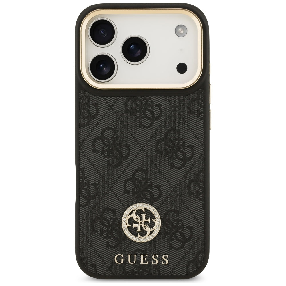 Guess 4G Round Strass Metal Logo iPhone Hülle