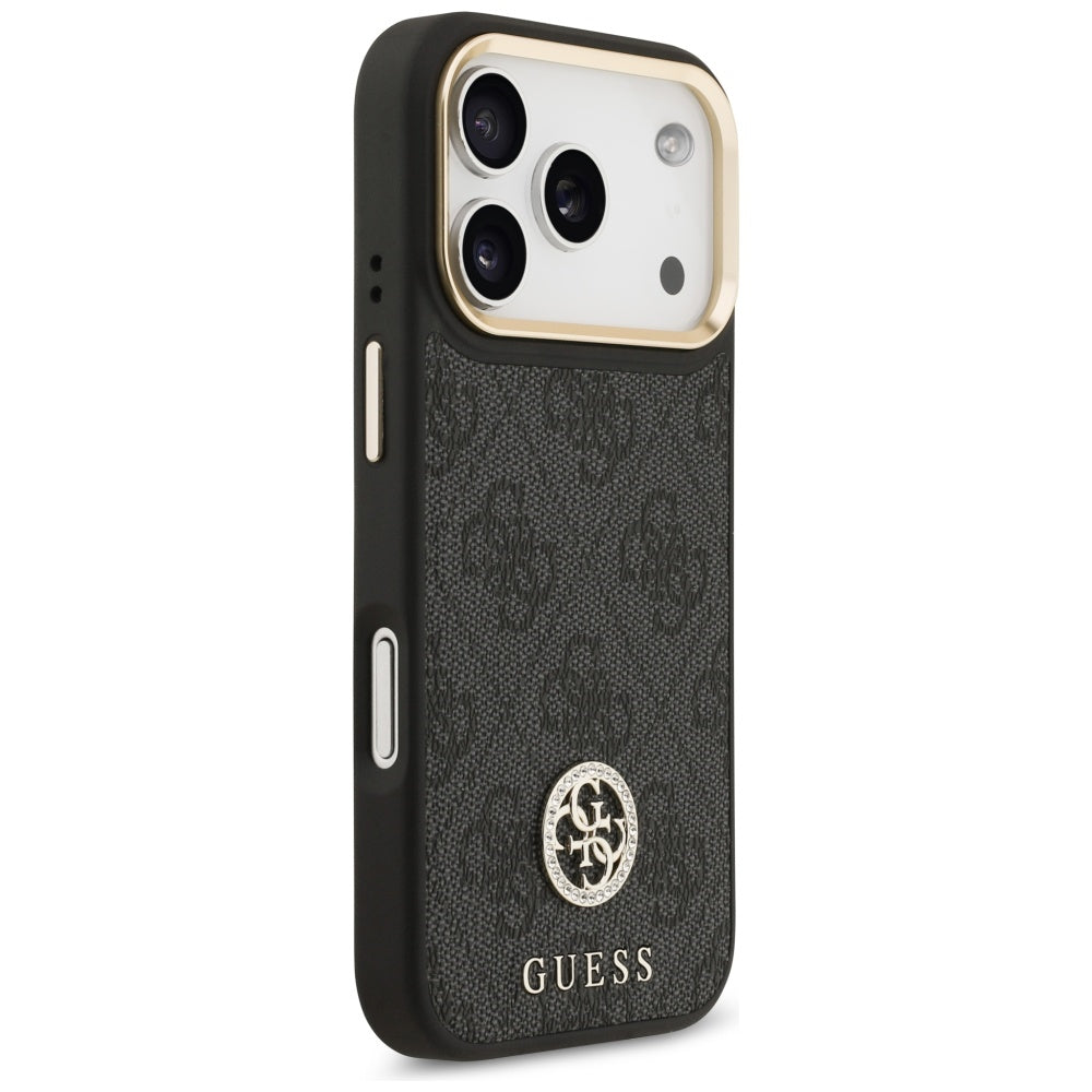 Guess 4G Round Strass Metal Logo iPhone Hülle