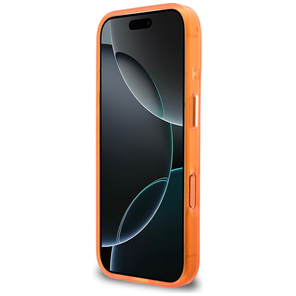 Guess 4G Script Metal Logo iPhone Hülle Orange