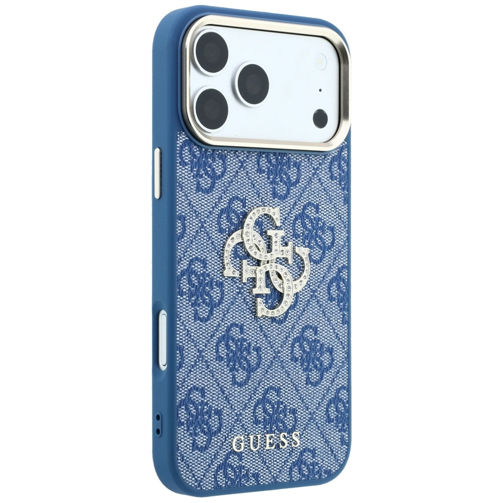 Guess 4G Big Metal Logo Glitter iPhone Hülle
