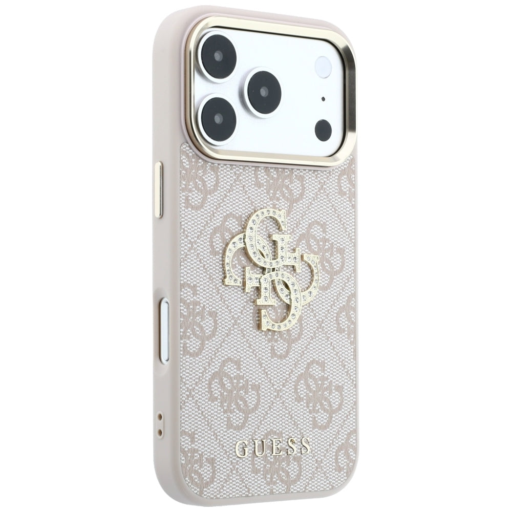 Guess 4G Big Metal Logo Glitter iPhone Hülle