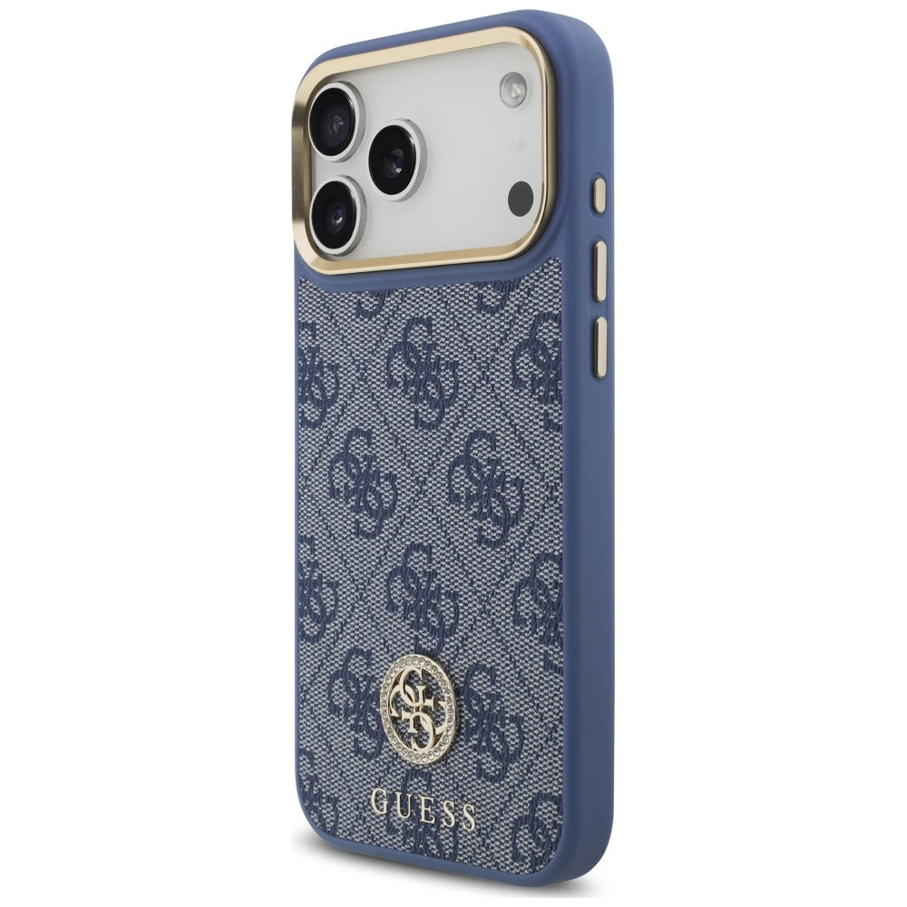 Guess 4G Round Strass Metal Logo iPhone Hülle