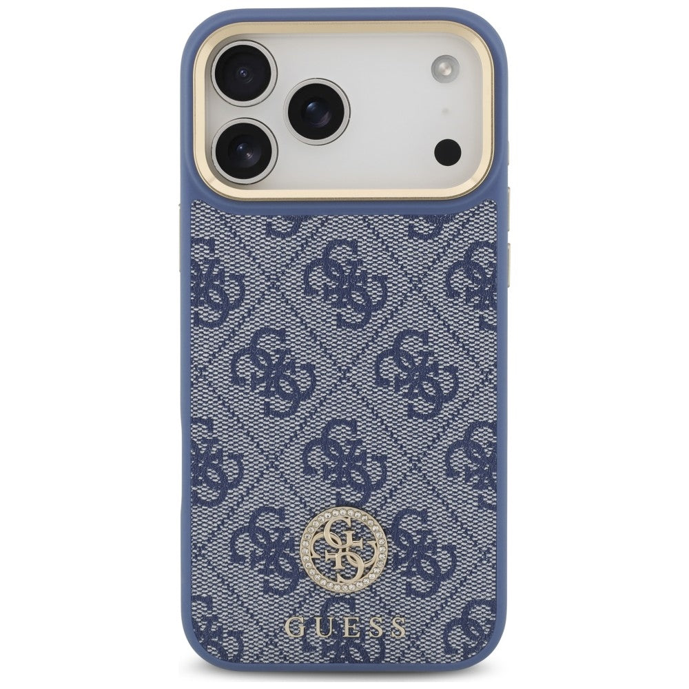 Guess 4G Round Strass Metal Logo iPhone Hülle