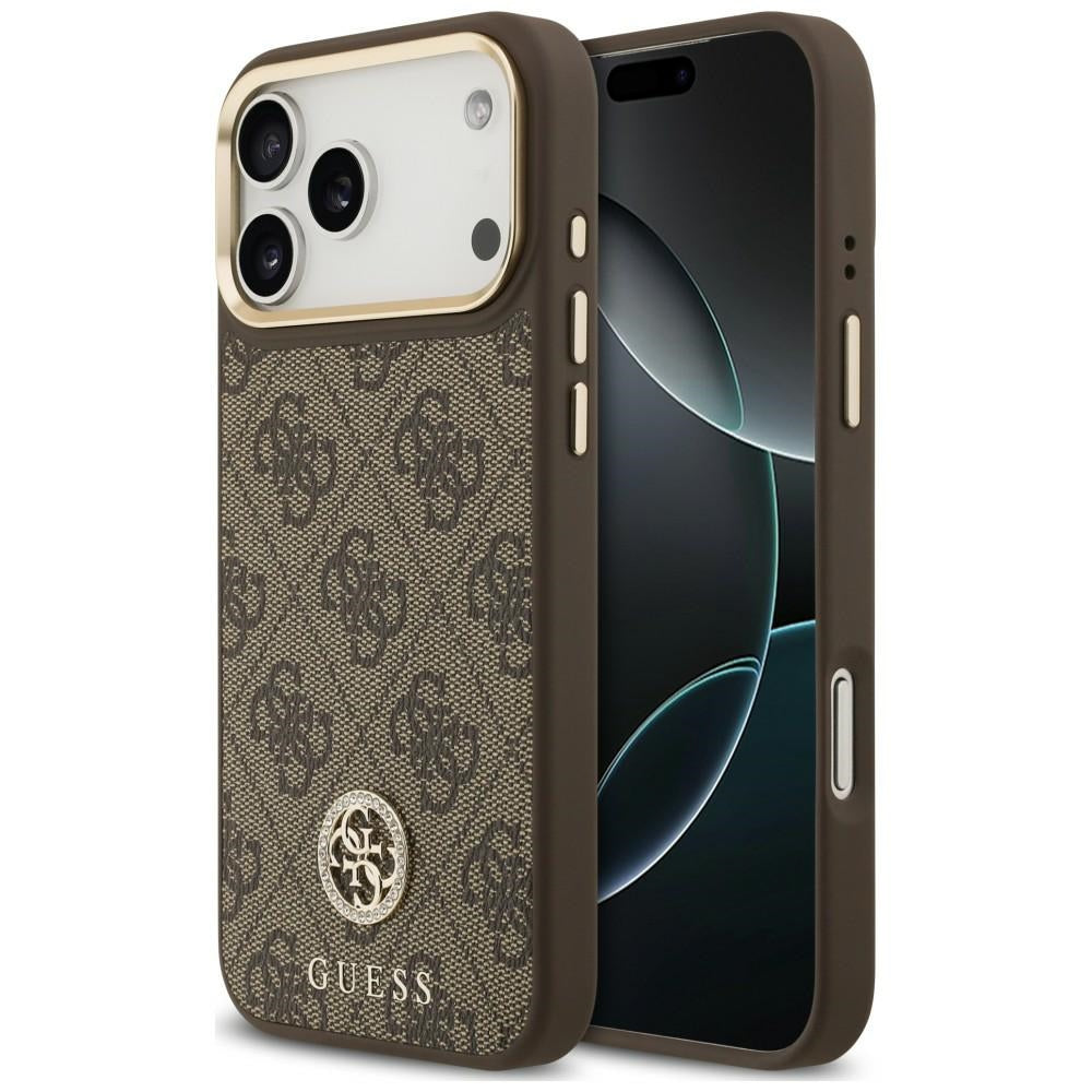 Guess 4G Round Strass Metal Logo iPhone Hülle