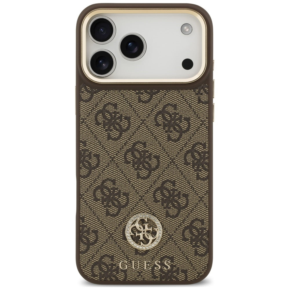 Guess 4G Round Strass Metal Logo iPhone Hülle