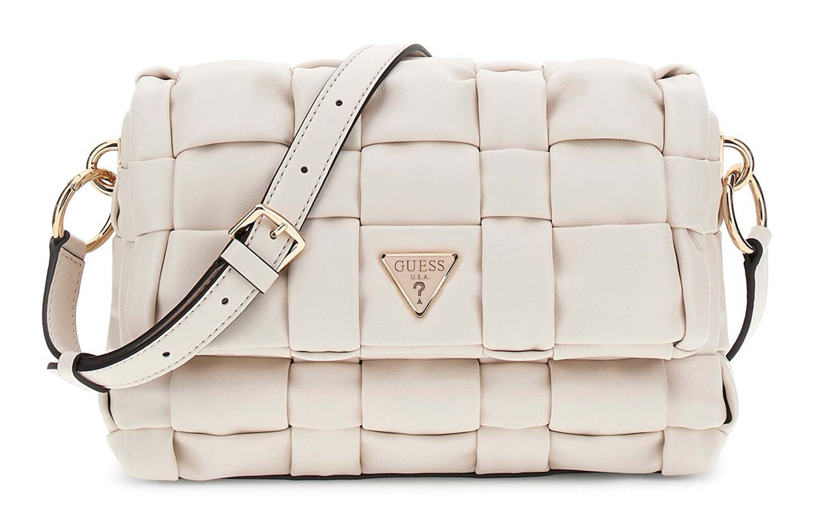 Guess Marion Flap Schultertasche Beige