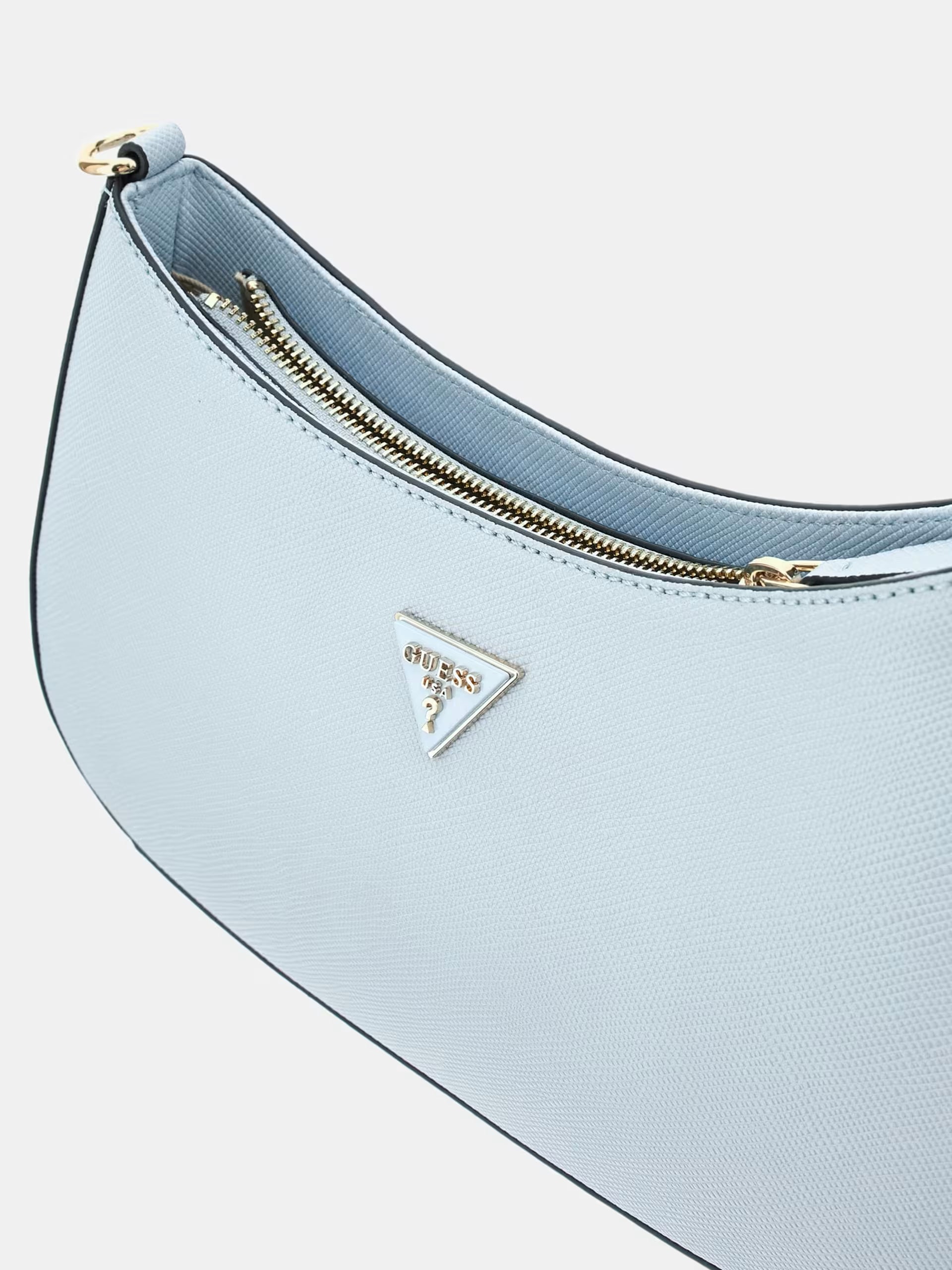 Guess Noelle II Saffiano Schultertasche Taubenblau
