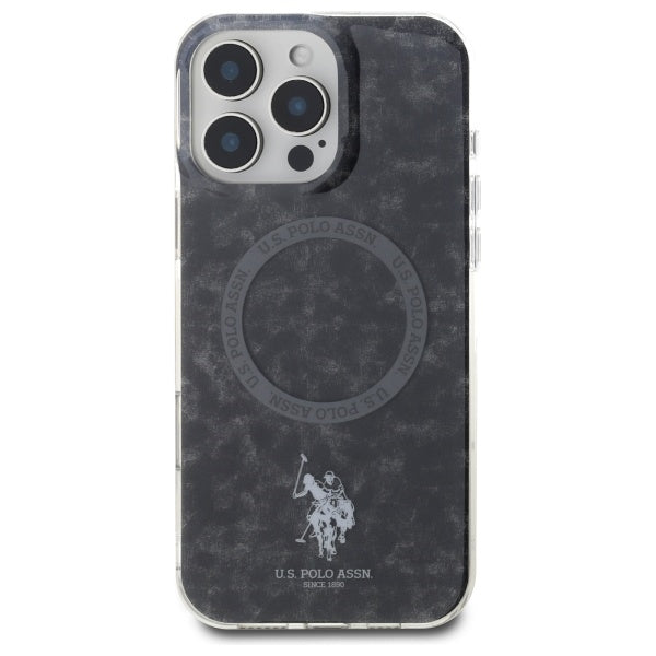 U.S. Polo Pattern MagSafe Schwarz iPhone Hülle