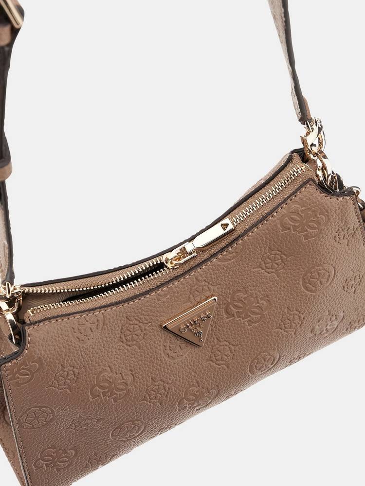 Guess Cresidia Schultertasche Dark Taupe