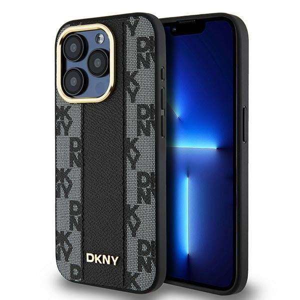 DKNY Leather Checkered Mono Pattern MagSafe Case
