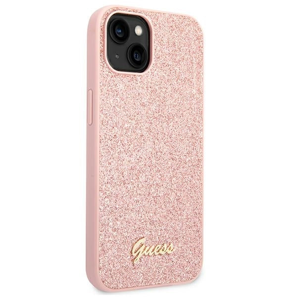 Guess Glitter Script Logo Case