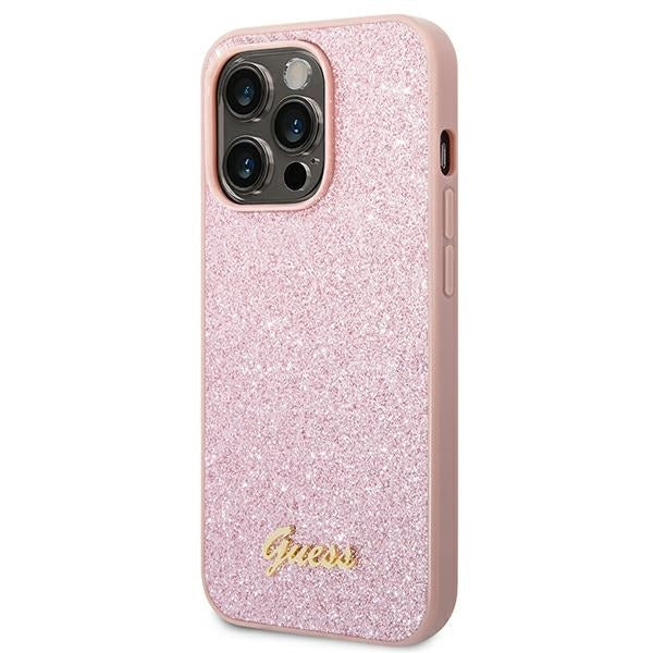 Guess Glitter Script Logo Case