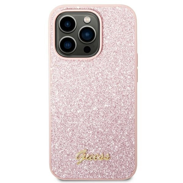 Guess Glitter Script Logo Case
