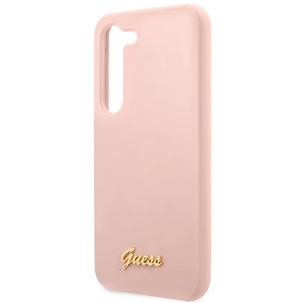 Guess Silicone Script Metal Logo Samsung Galaxy Case