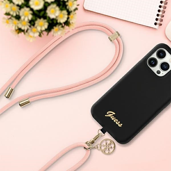 Guess Handykette Abnehmbarer Crossbody-Gurt Beige