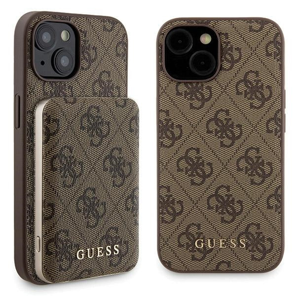 Guess 4G Metal Gold MagSafe Case inkl. MagSafe Powerbank 5000mAh