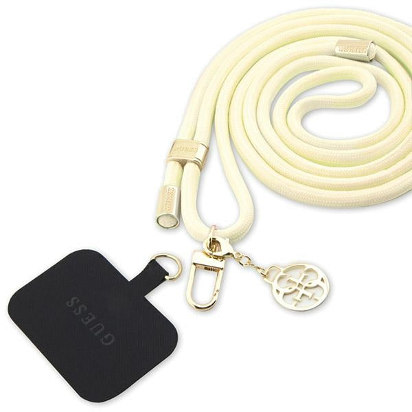 Guess Handykette Abnehmbarer Crossbody-Gurt Schwarz/Gold