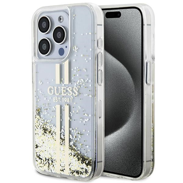 Guess Liquid Glitter Stripes Logo Case