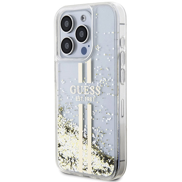 Guess Liquid Glitter Stripes Logo Case