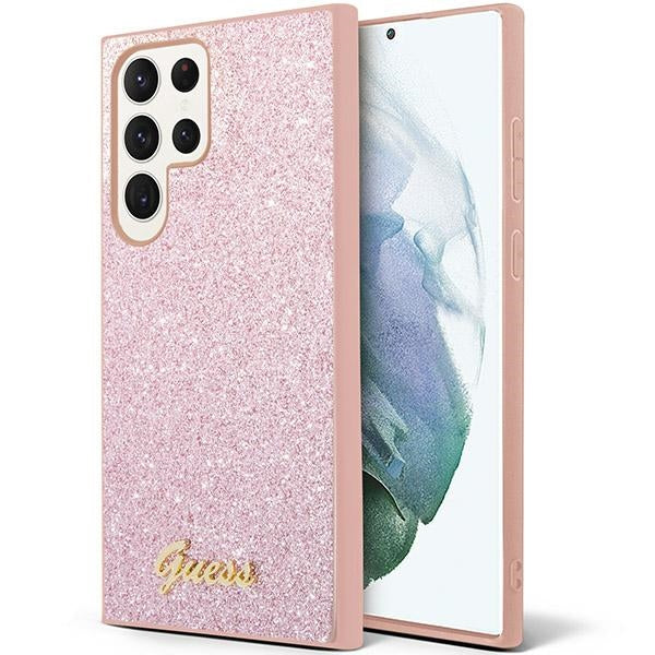 Guess Glitter Script Samsung Case