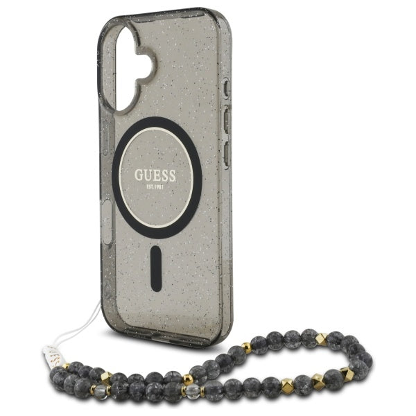 Guess Glitter Beads Strap MagSafe Case