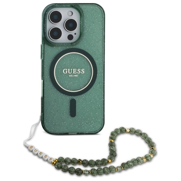 Guess Glitter Beads Strap MagSafe Case