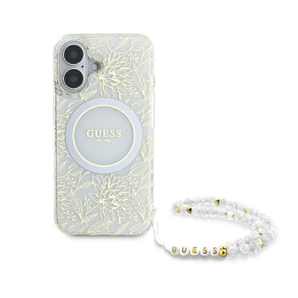 Guess Flowers Allover MagSafe Case inkl. Kette