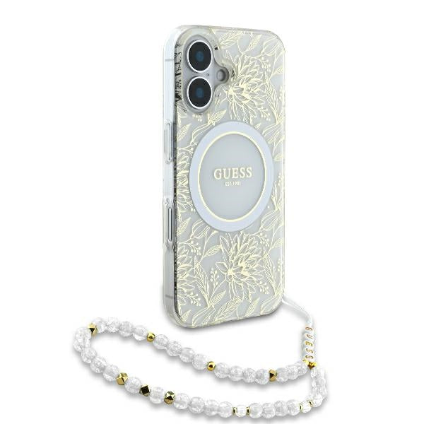 Guess Flowers Allover MagSafe Case inkl. Kette
