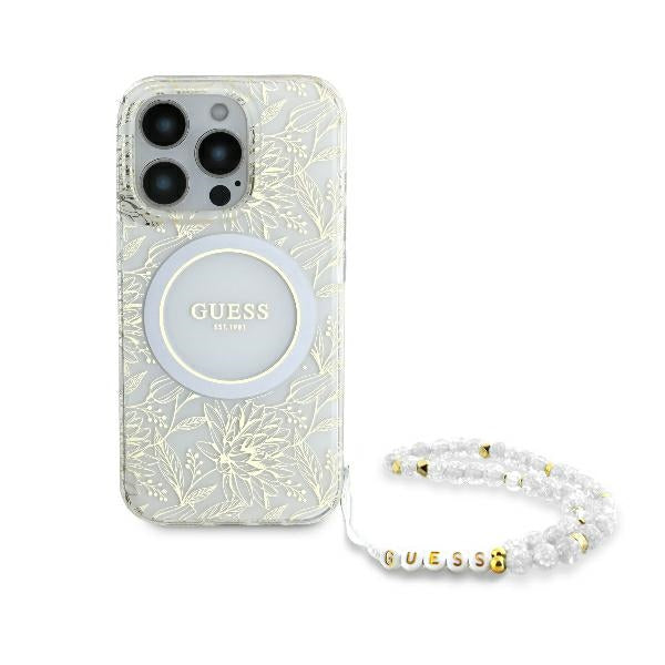 Guess Flowers Allover MagSafe Case inkl. Kette