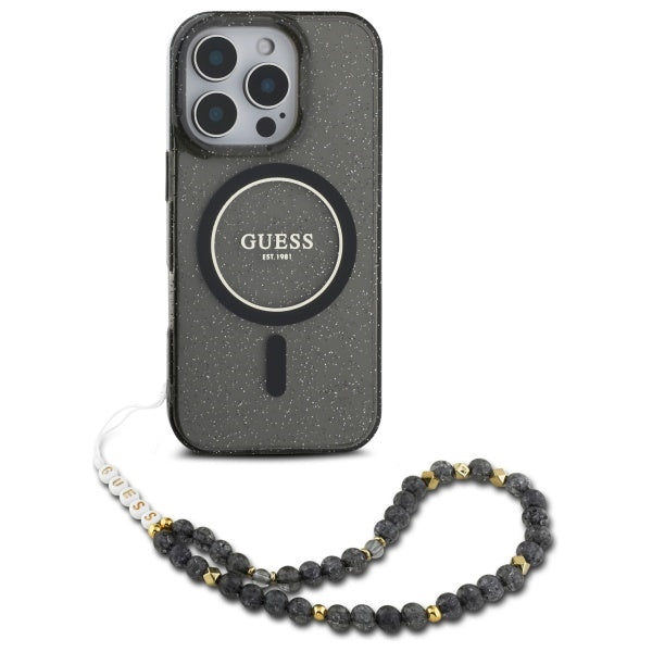 Guess Glitter Beads Strap MagSafe Case