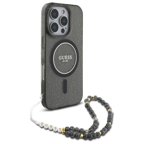 Guess Glitter Beads Strap MagSafe Case