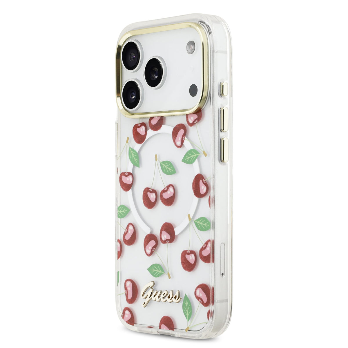 Guess Glitter Cherry MagSafe iPhone Hülle