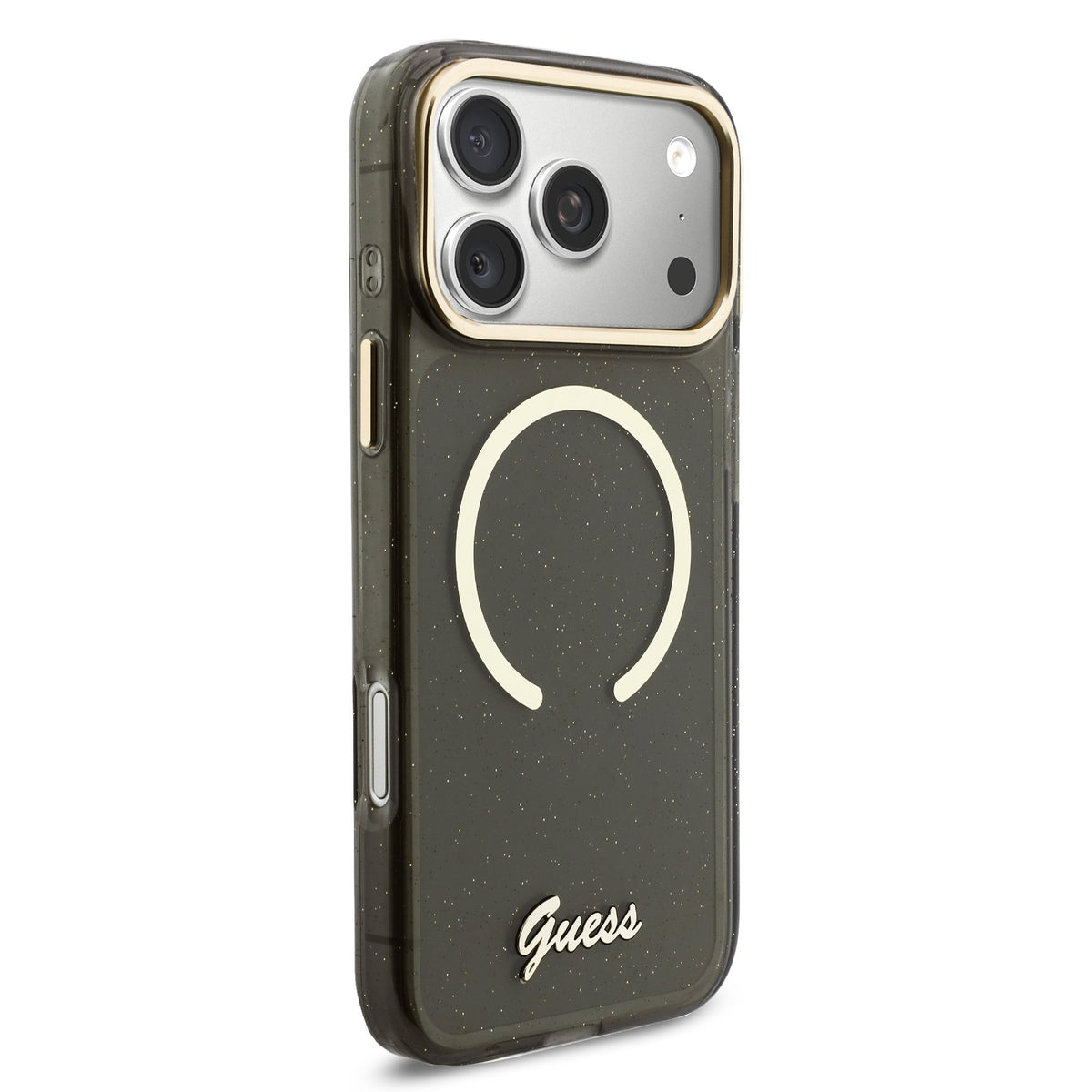 Guess Glitter Strap MagSafe iPhone Hülle inkl. Kette