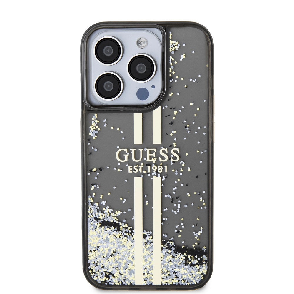 Guess Liquid Glitter Stripes Logo Case