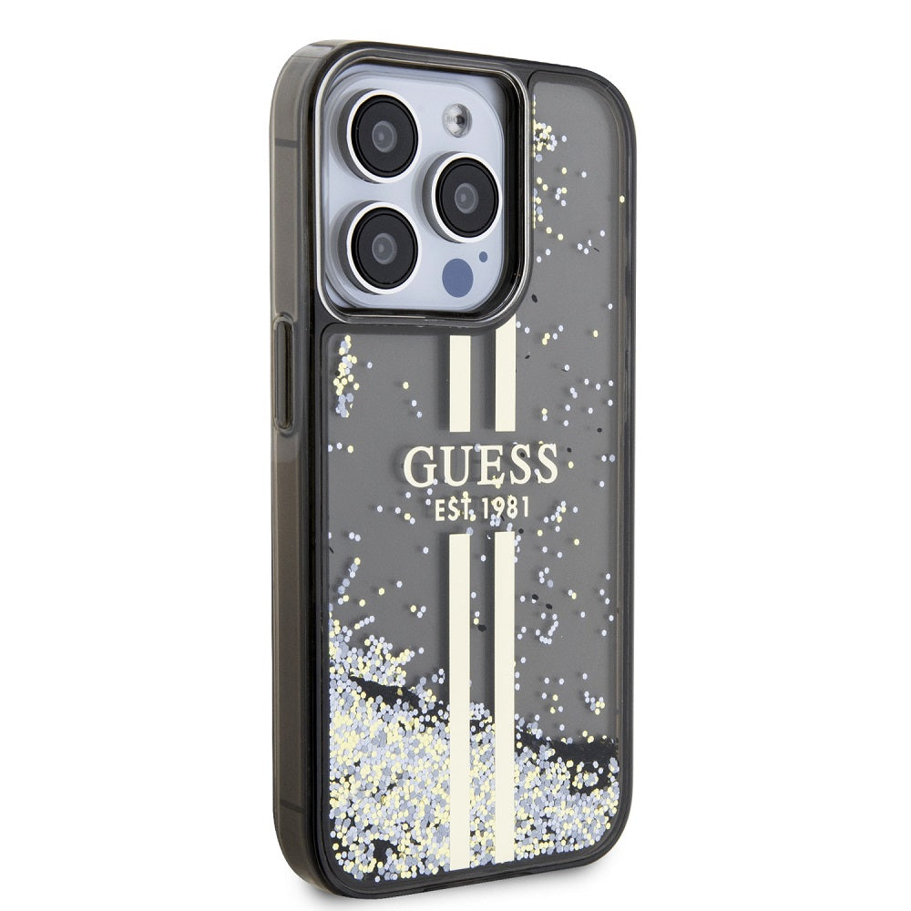 Guess Liquid Glitter Stripes Logo Case