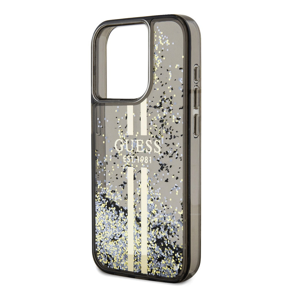Guess Liquid Glitter Stripes Logo Case