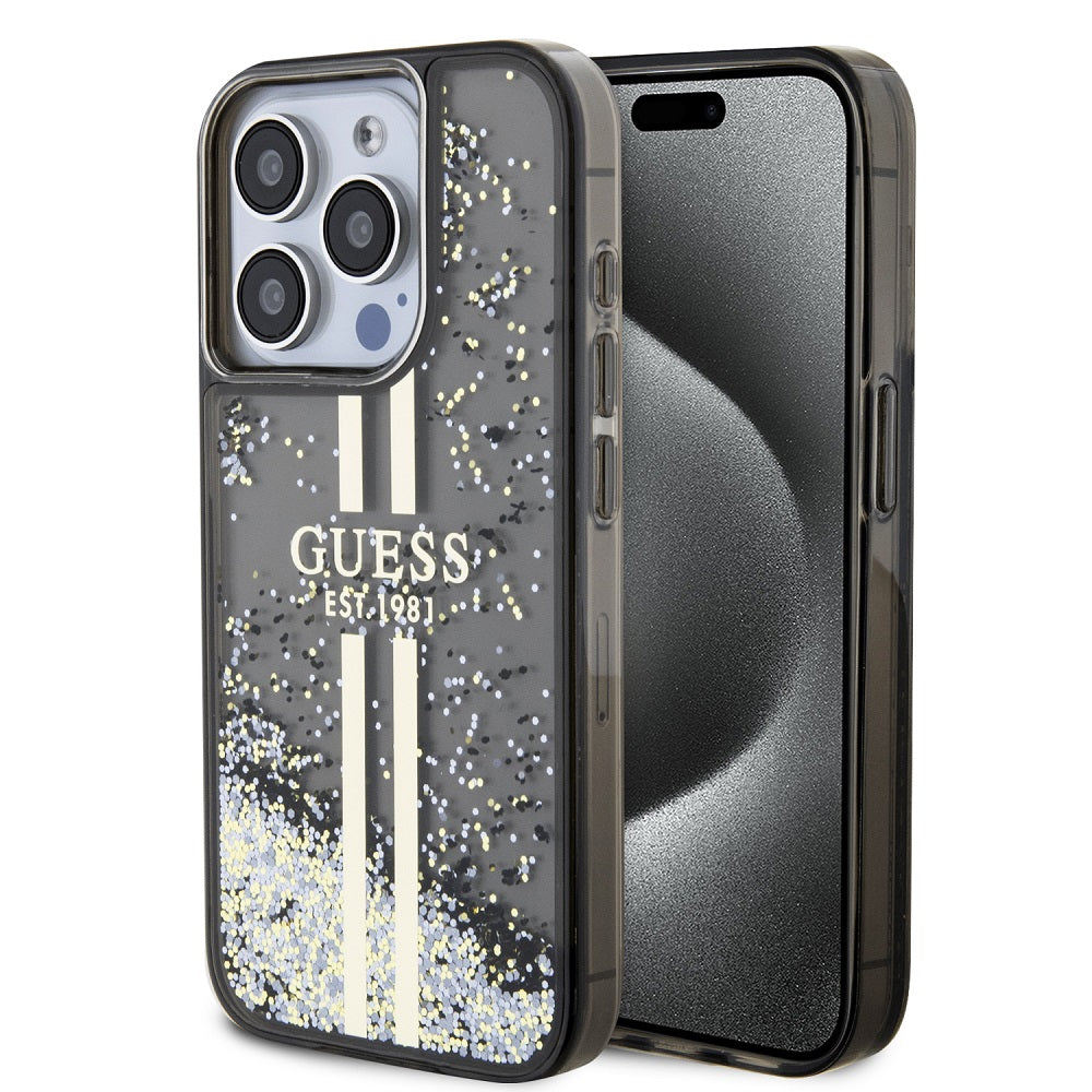 Guess Liquid Glitter Stripes Logo Case