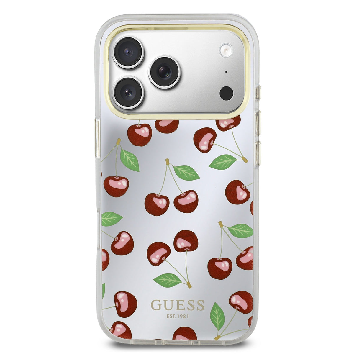 Guess Mirror Glitter Cherry MagSafe iPhone Hülle