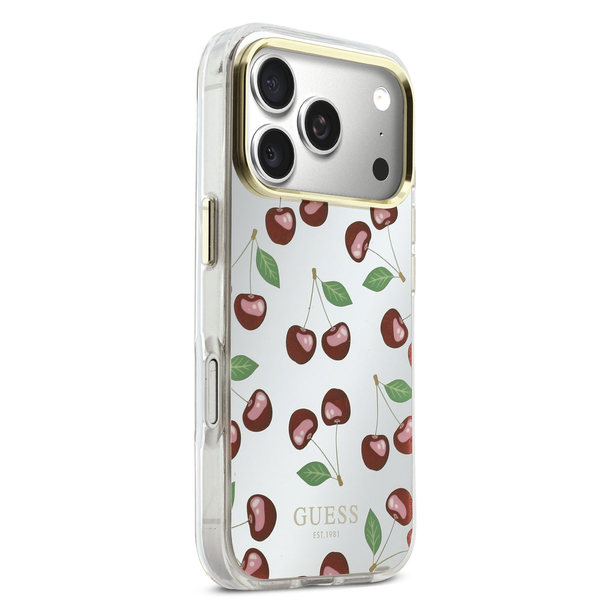 Guess Mirror Glitter Cherry MagSafe iPhone Hülle