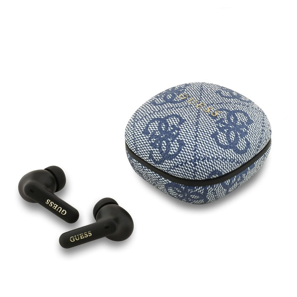 Guess 4G Metal Logo - In Ear Bluetooth Kopfhörer babyblau