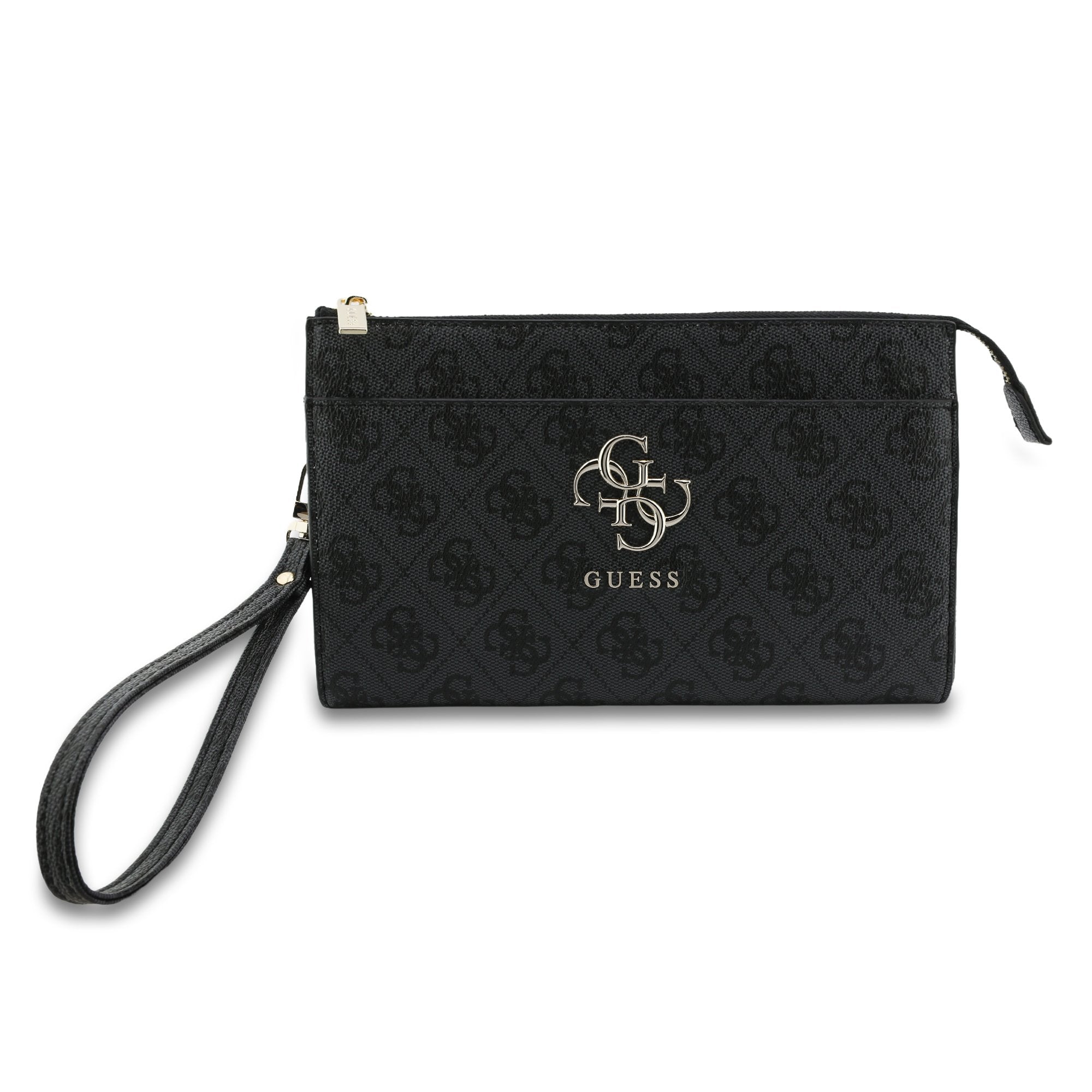 Guess Clutch 4G Big Metal Umhängetasche Grau