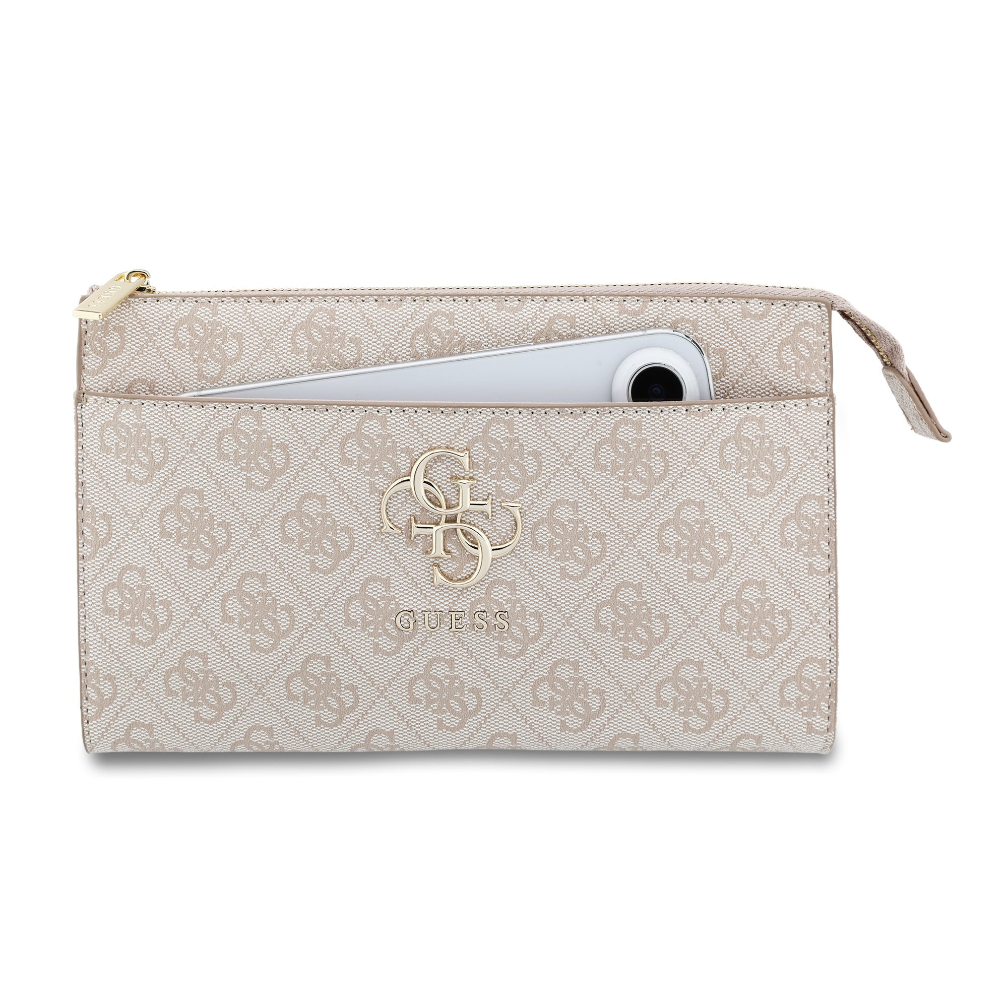 Guess Clutch 4G Big Metal Umhängetasche Rosa