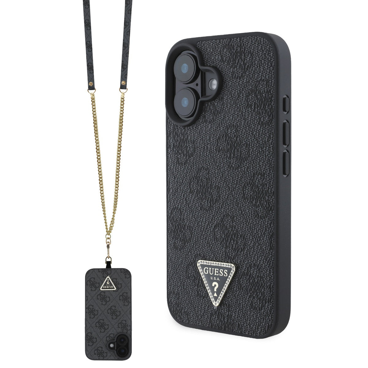 Guess 4G Triangle Strass Case inkl. Kette