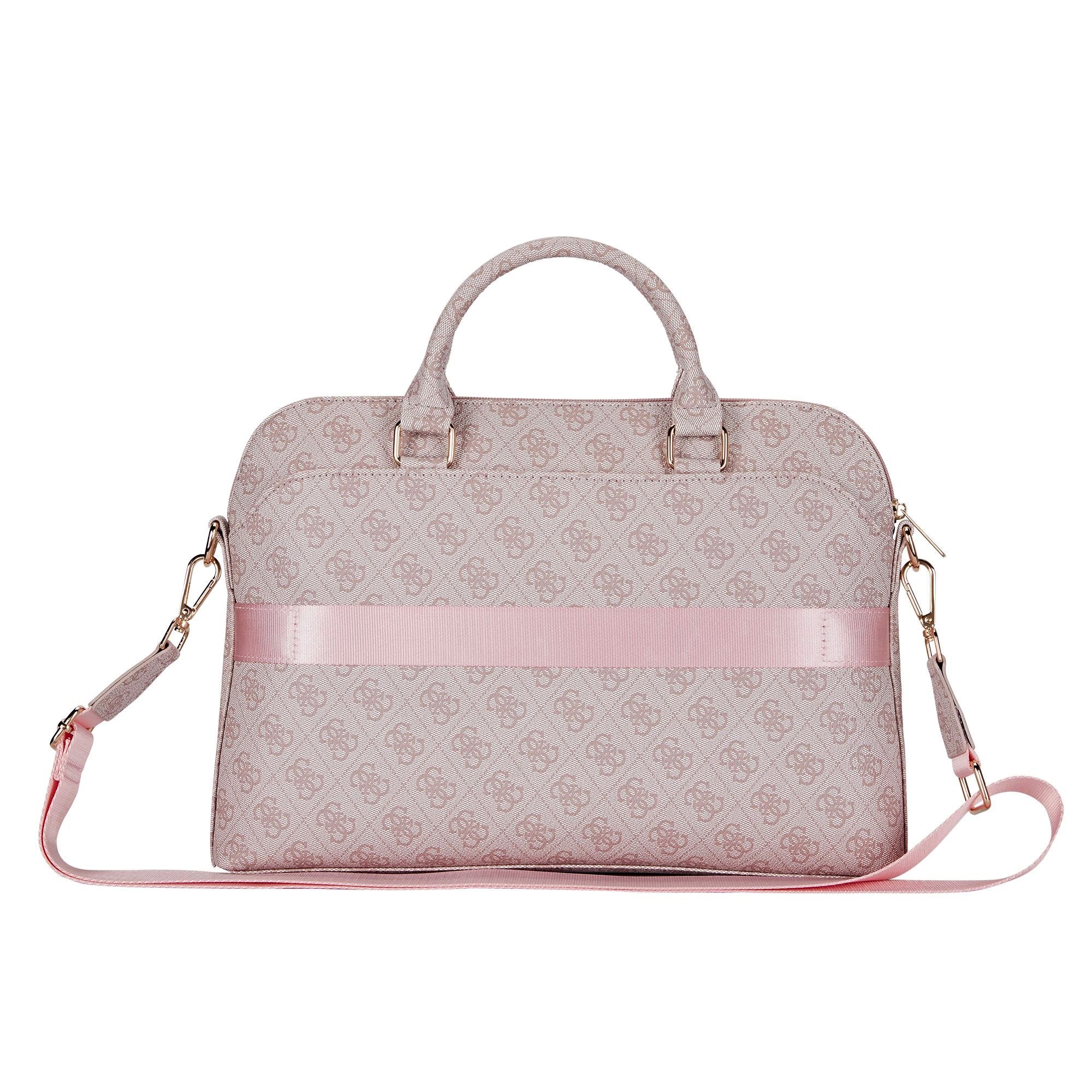 Guess 4G Triangle Logo Laptoptasche Macbook 15/16 Zoll Rosa