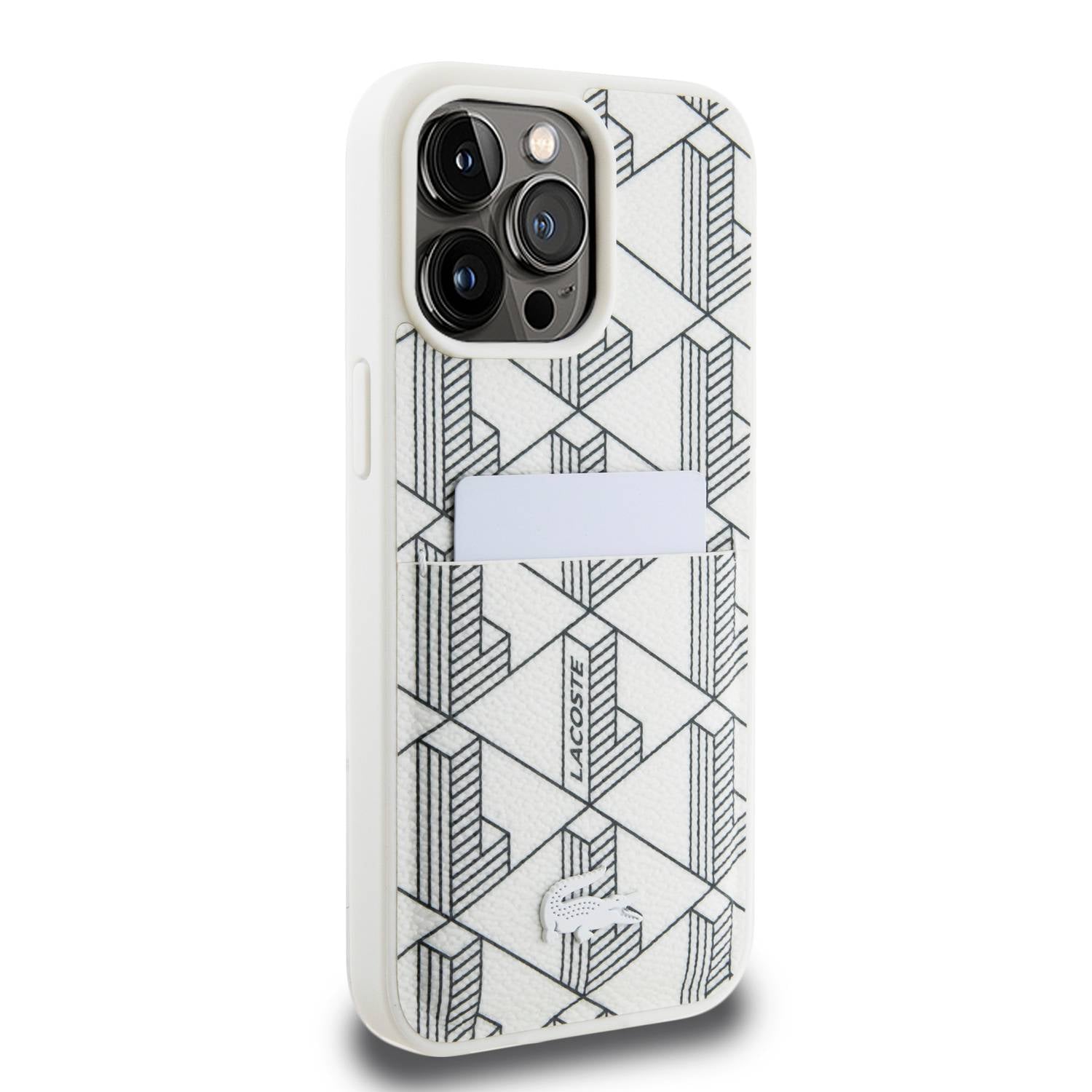Lacoste Monogram Noir Gris Case Weiß