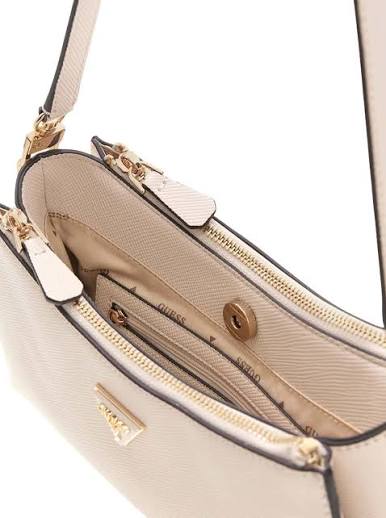 Guess Noelle II 3 Comp Schultertasche Beige